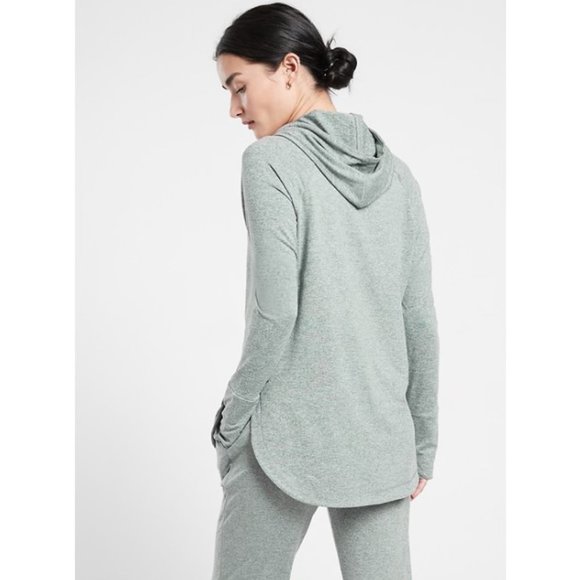 Athleta Uptempo Hoodie Sweatshirt Yoga Top In Metropolis Grey - Picture 2 of 13